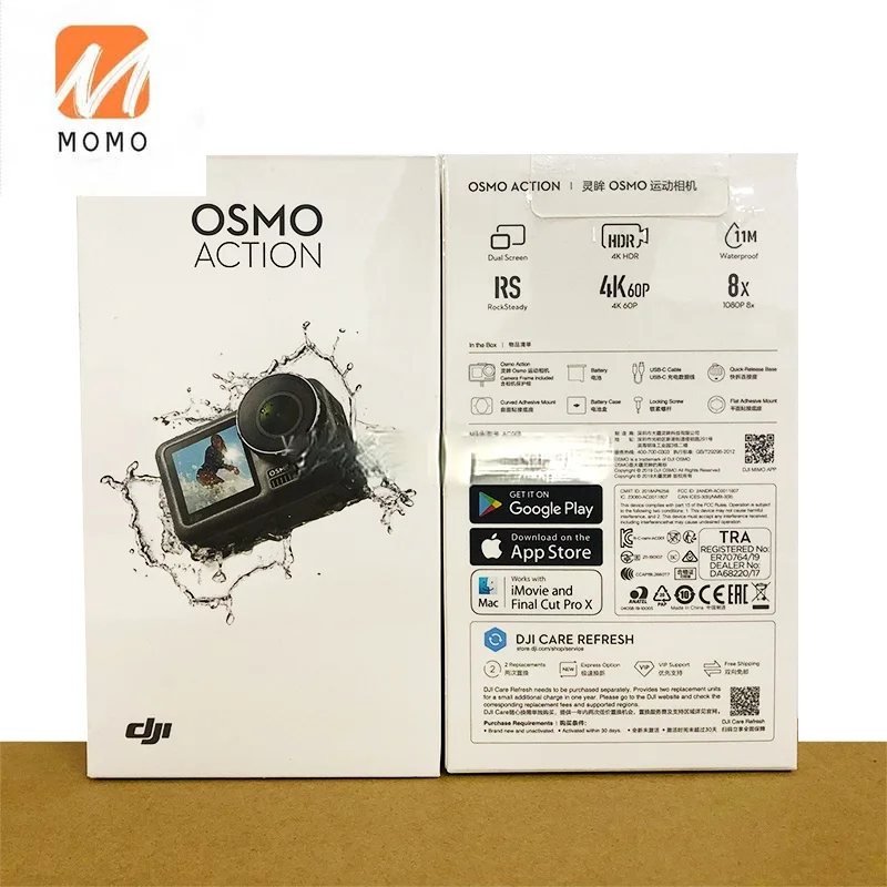 للبيع جديد تعزيز عمل كاميرا مقاوم للماء 4K HDR UHD 60FPS كاميرا رياضية مزدوجة سوبر مكافحة هزة شاشات مزدوجة