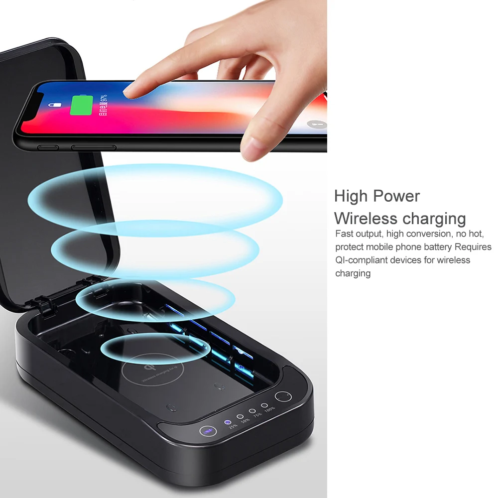 Умная УФ дезинфицирующая маска ультрафиолетовый стерилизатор коробка Uvc легкий