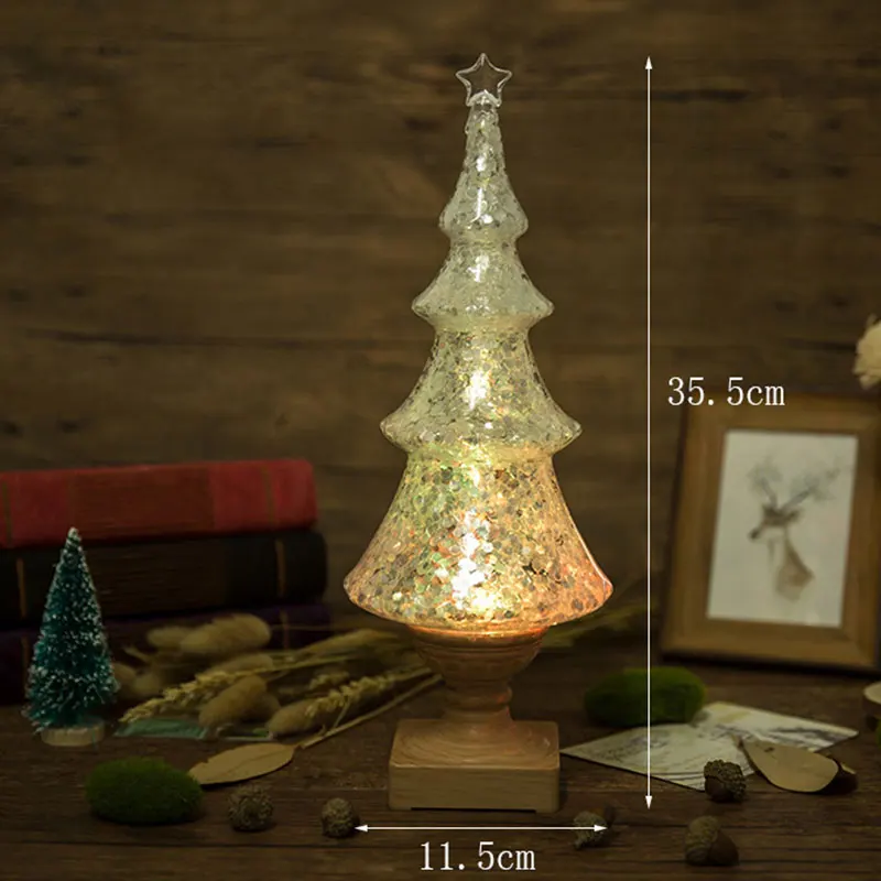 

Christmas Decorative Lamp Colorful LED Christmas Tree Night Light Lamp USB and Battery Power LED Table Lamp for Home Xmas Decor