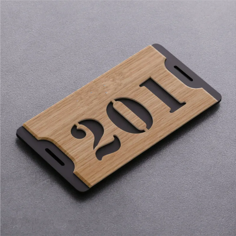 1 шт. акриловые цифры на двери в стиле ретро деревянные клейкой основе для