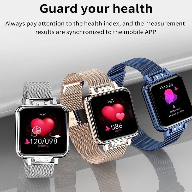 

New Women Waterproof Smart Watch Bluetooth Heart Rate Monitor Fitness Tracker Music Control For iOS Android Phone