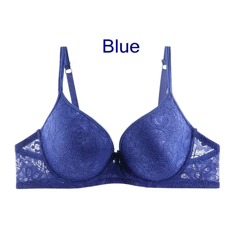 Blue Plusgalpret, сексуальный бюстгальтер пуш-ап, чашечки A, B, C, D, женский бюстгальтер размера плюс 34-50, регулируемое нижнее белье, бюстгальтеры для женщин, нижнее белье, BH Top - Цвет: Blue