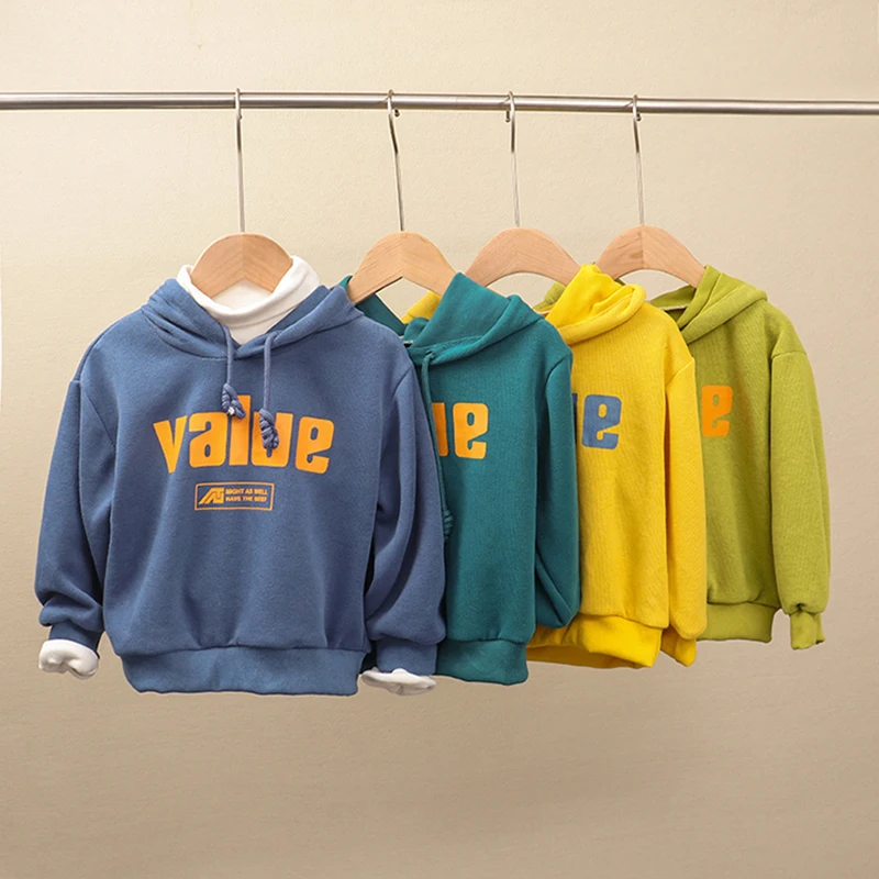 Осень 2020 новинка Детский свитер с имитацией двух предметов для мальчиков худи