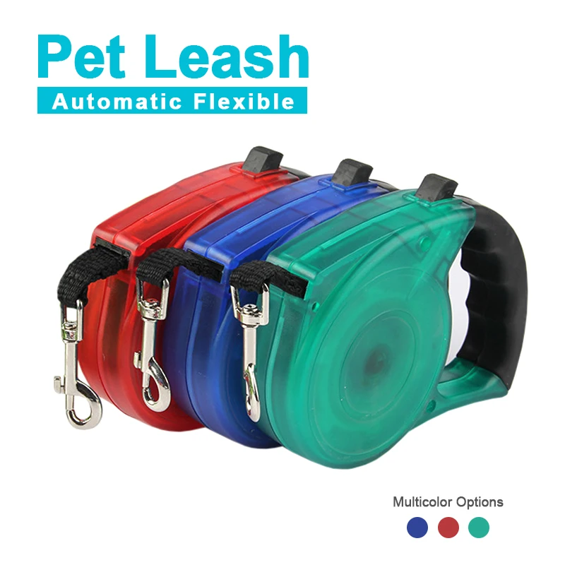 

Retractable Dog Leash 3M Automatic Flexible Translucent Plastic Dog Cat Traction Rope Belt Dog Leash for Small Medium Dogs