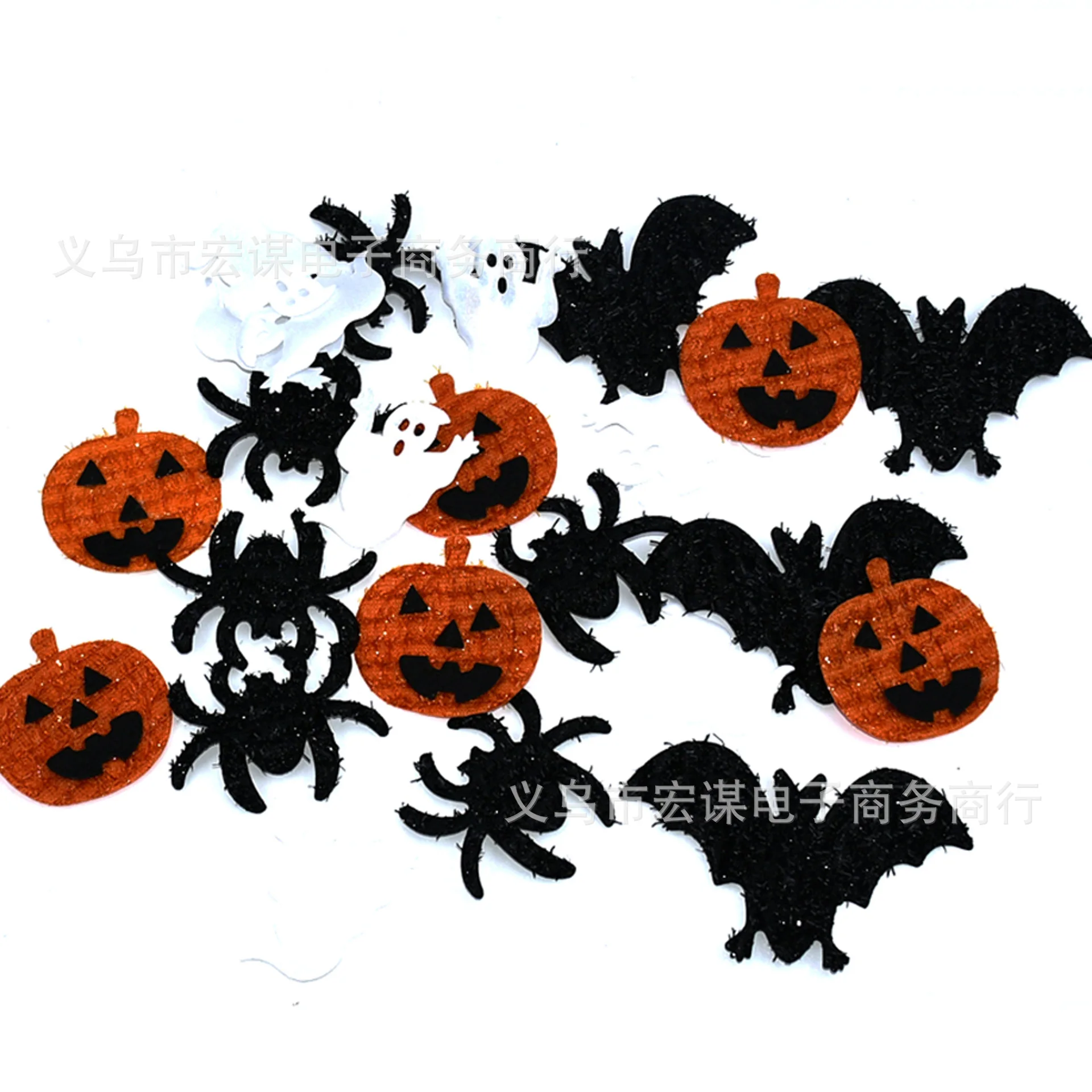 Хэллоуин/тыква/паук/Летучая мышь/Эльф/липкая ткань/10 штук упаковки/SequinsPVC плоская