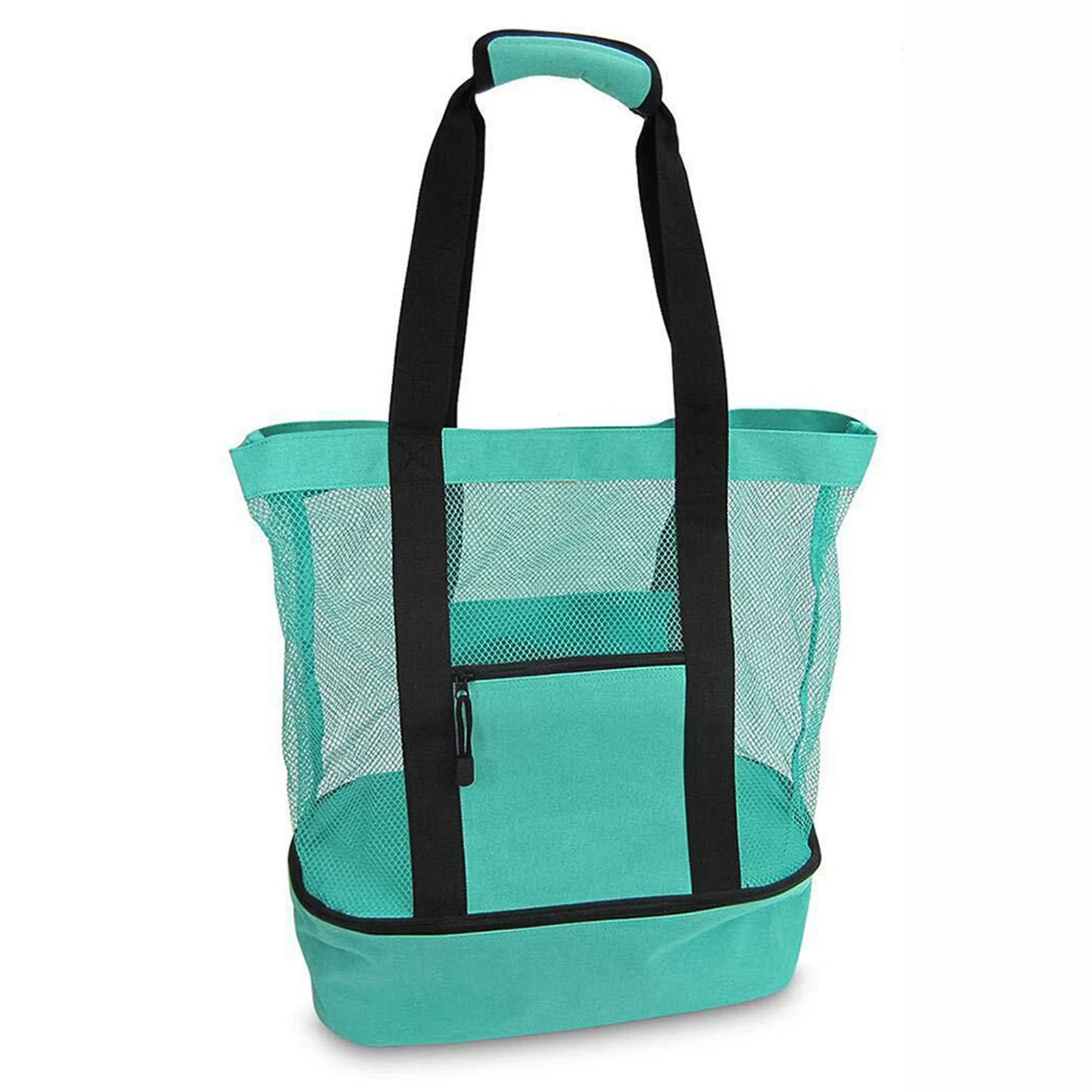 

1pc Outdoor Camping Handbags Mesh Cloth Beach Insulation Fresh-keeping Bag Multifunctional Ice Pack Meal Bag 4colors