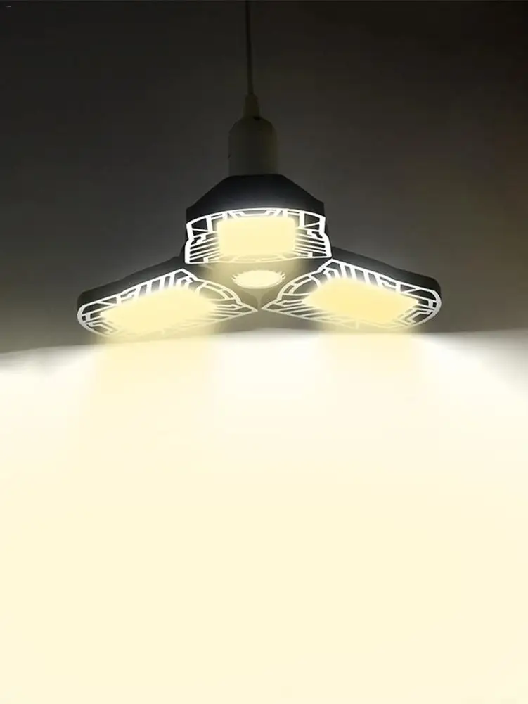 Warm White 3000K Датчик радара, светодиодная лампа для гаража, НЛО, деформированная промышленная лампа E27, светодиодный светильник с высоким заливом 60 Вт, 85-265 в, светильник для мастерской, стояночный, складской светильник s - Испускаемый цвет: Warm White 3000K