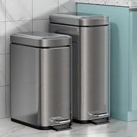 modern cover trash can stainless silver metal big size recycle bin trash can deodorant bathroom cocina cleaning accessories