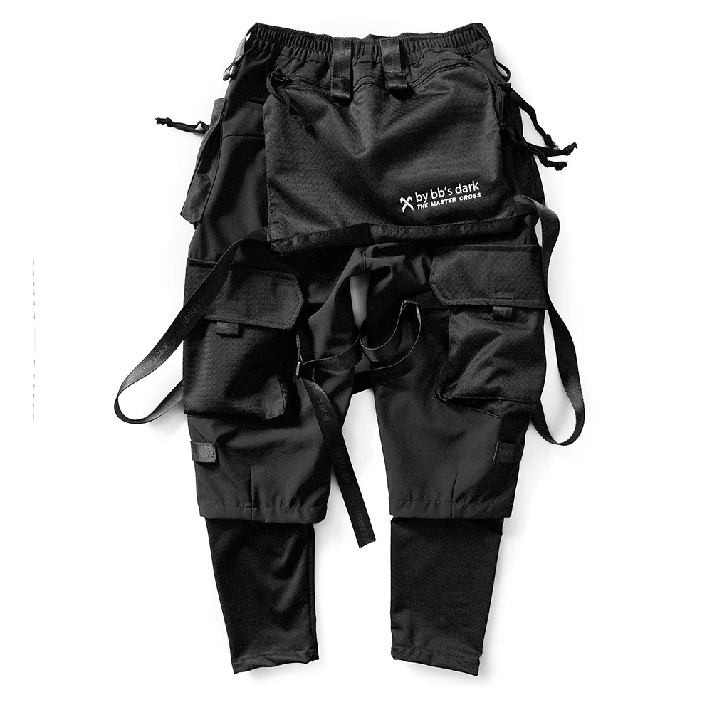 

Cargo Pants Men Black Japanese Streetwear Jogger