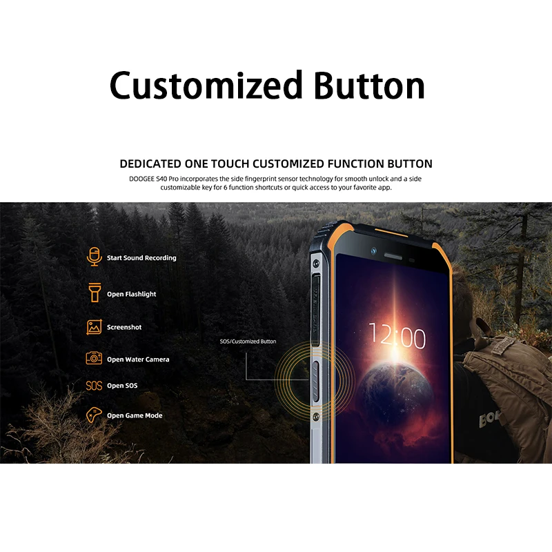 Смартфон DOOGEE S40 Pro защищенный IP68/IP69K 4 + 64 ГБ Helio A25 8 ядер Android 10|Смартфоны| |