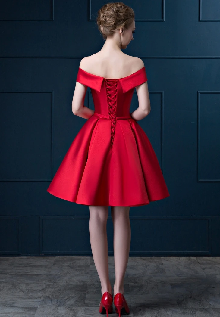 Vestido madrinha новые атласные платья подружки невесты с открытыми плечами и открытой спиной, золотое, королевское, голубое, фиолетовое, розовое, длина до колена, свадебные g