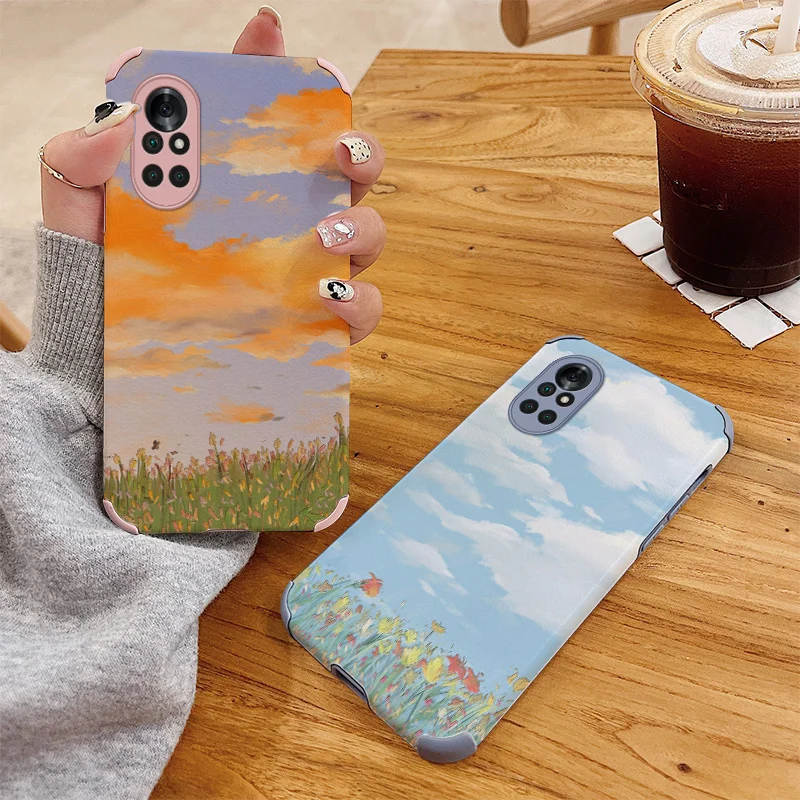 

For Huawei Nova 8 7 Pro 6 SE Case Flower PU Leather Soft Cover Huawei 5 Pro 5Z 5I 5Ipro 5T 4 4E Pro Shockproof Phone Case