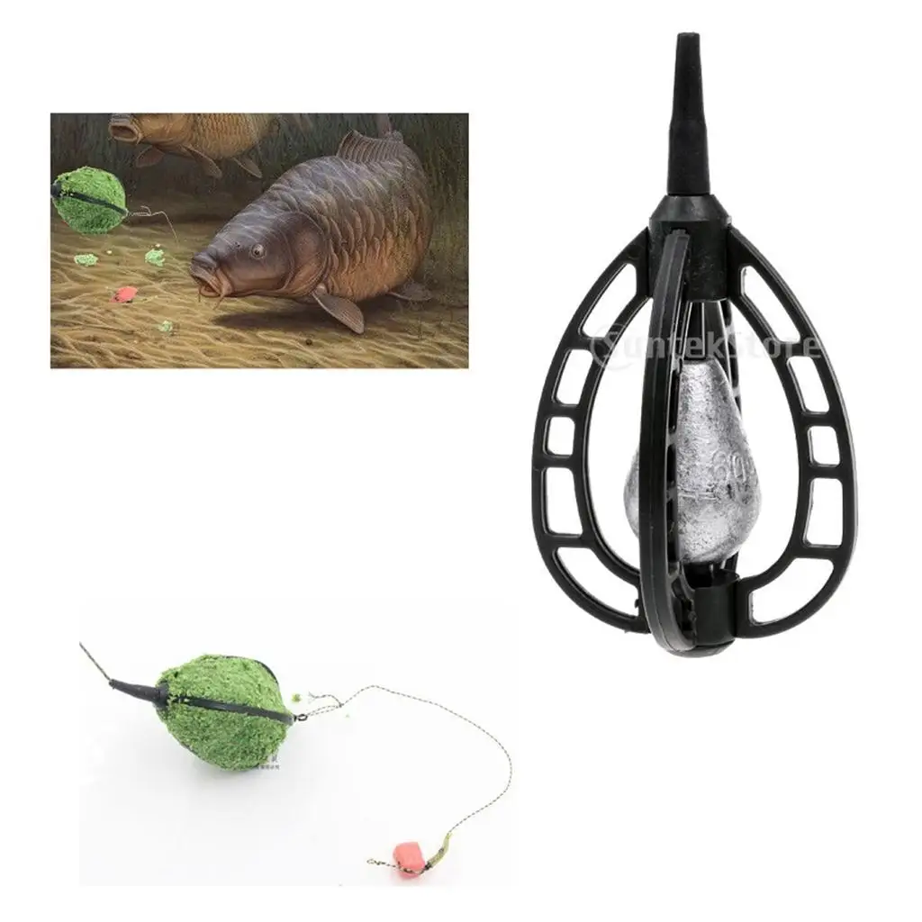 Встроенный метод приманки клетка корзина Карп Кормушка рыболовная приманка