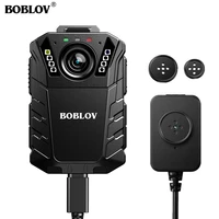 boblov kj09 body camera with external lens mini police body mounted camera ip66 waterproof drop resistance night vision camera