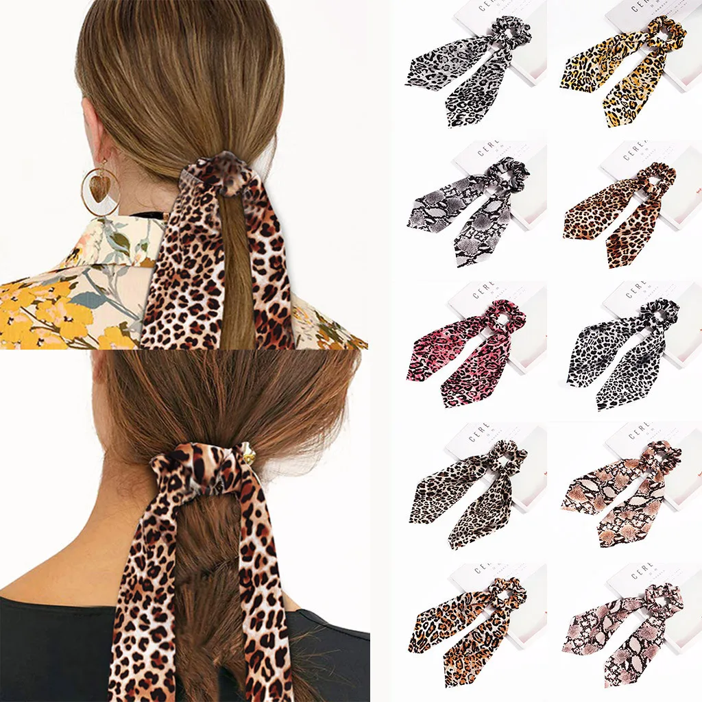 Женские пряди для волос DOUDOULU повязка шарф в горошек с леопардовым принтом