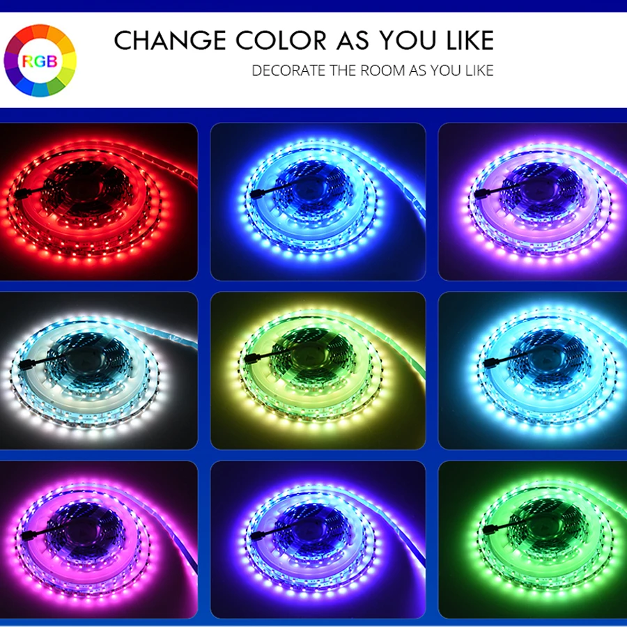 DC12V RGB LED Strip Light 3535 SMD HDTV TV Desktop PC Screen Backlight Bias Lighting Flexible Tape Home Decoration Lamp | Освещение