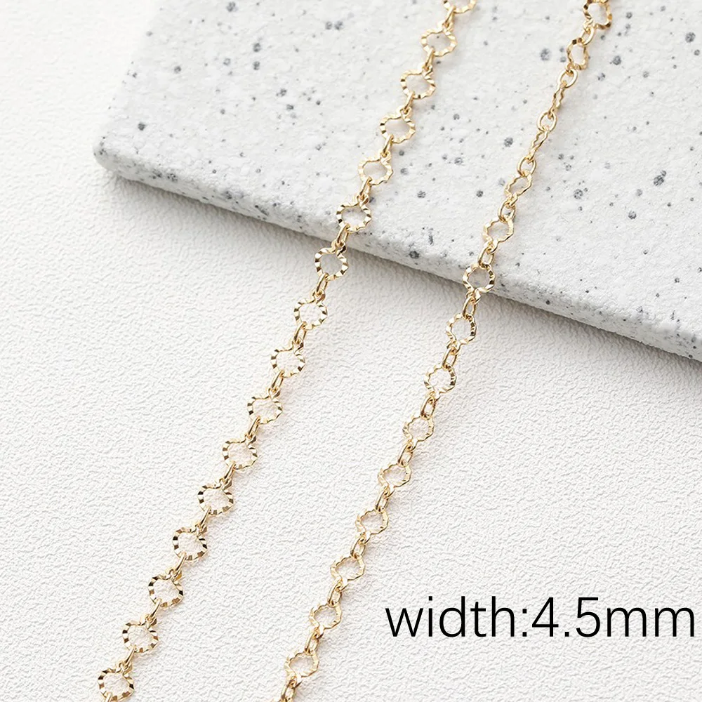 Цепочка из латуни для изготовления ювелирных изделий 1 м 14 к