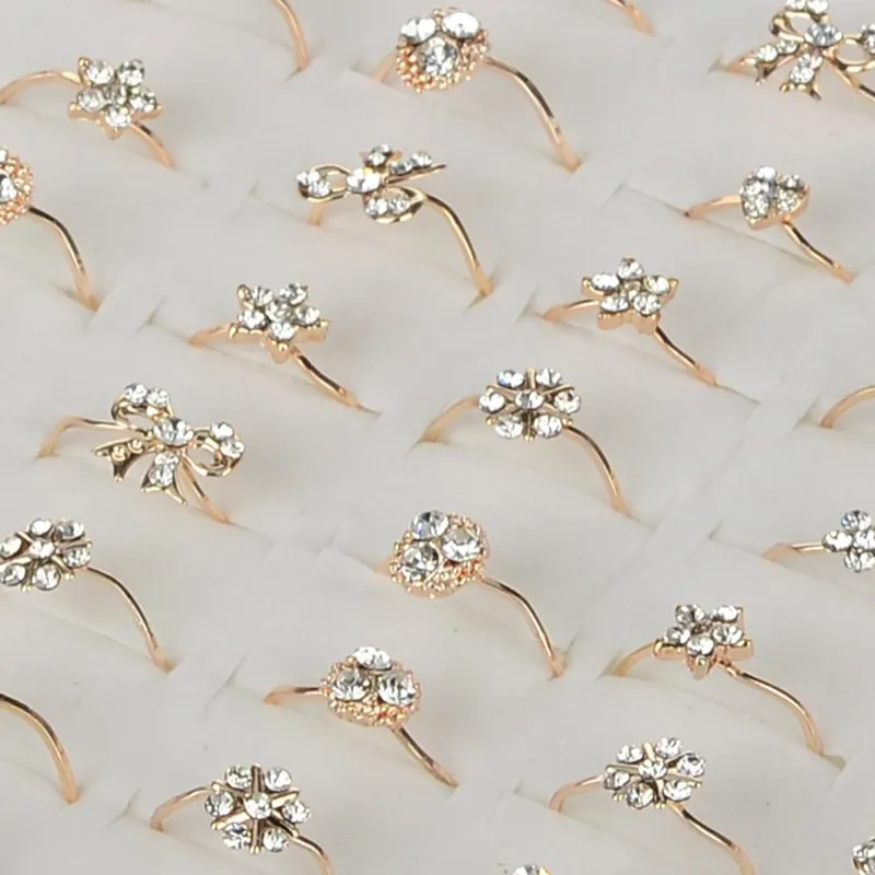 Винтажные кольца с кристаллами для женщин и девушек Свадебные обручальные