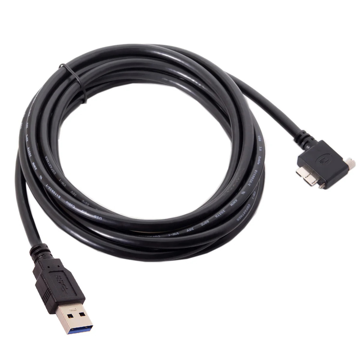 Cablecc 1 2 м 90 градусов прямоугольный Micro USB винт крепление к 3 0 кабелю передачи данных