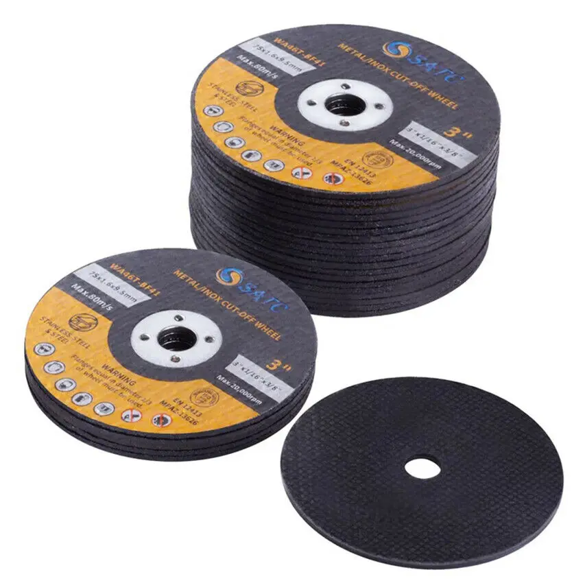 

25 Pack Cut Off Wheels 3"x1/16"x3/8" Cutting Disc for Metal and Stainless Steel