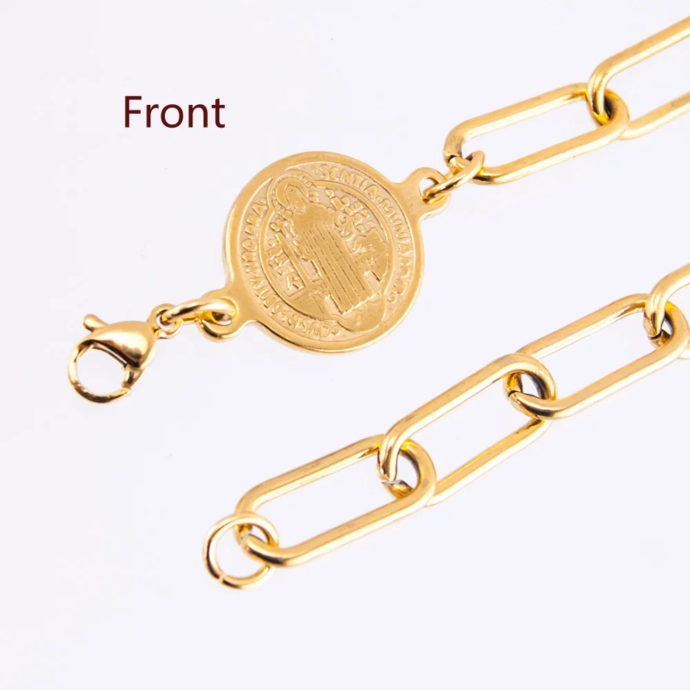 Женские браслеты с длинной цепочкой серебристые и золотистые из нержавеющей