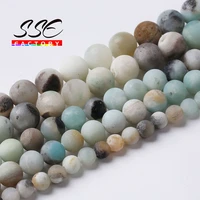 natural amazonite round loose beads for jewelry making dull polish matte stone beads diy bracelets accessories 4 6 8 10 12mm 15