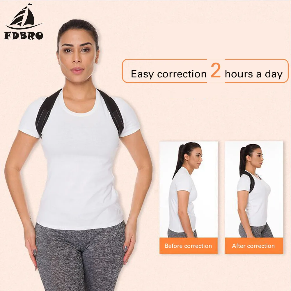 Универсальный Корректор осанки для спины FDBRO поясной ремень ортопедическая