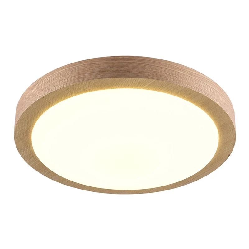 Современный светодиодный потолочный светильник BOTIMI из дерева круглой формы для