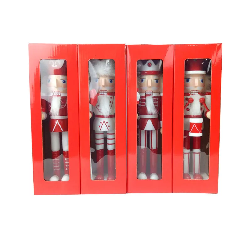 4 шт./компл. 25 см новогодний декор детские деревянные куклы Щелкунчик солдатик с