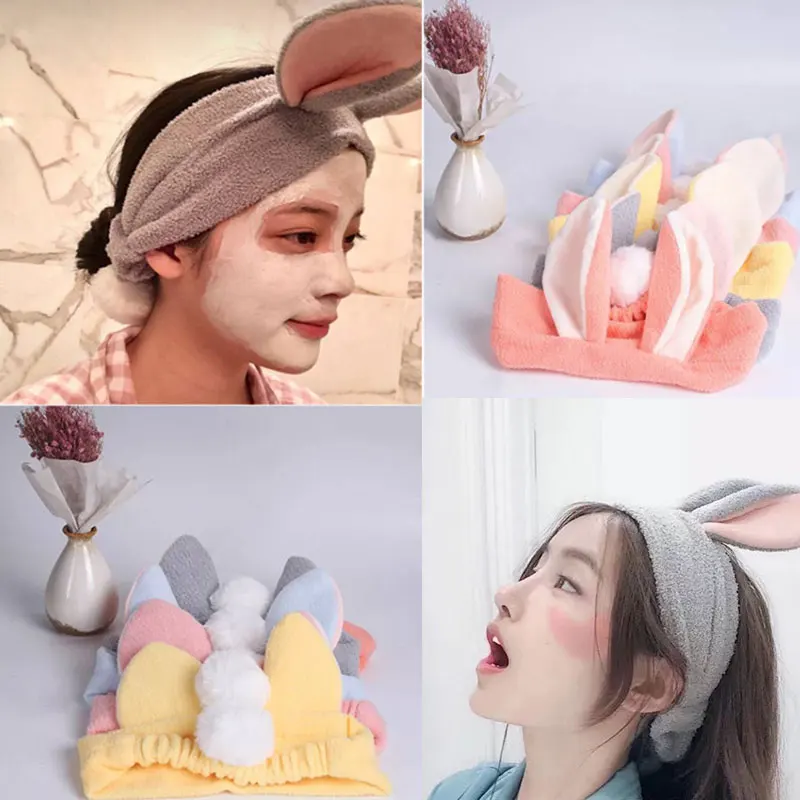 Милая эластичная лента для волос нанесения макияжа девочек инструмент снятия