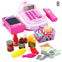 mini simulation supermarket checkout counter foods goods toys kids pretend play shopping cash register set toy for girls g i5z2