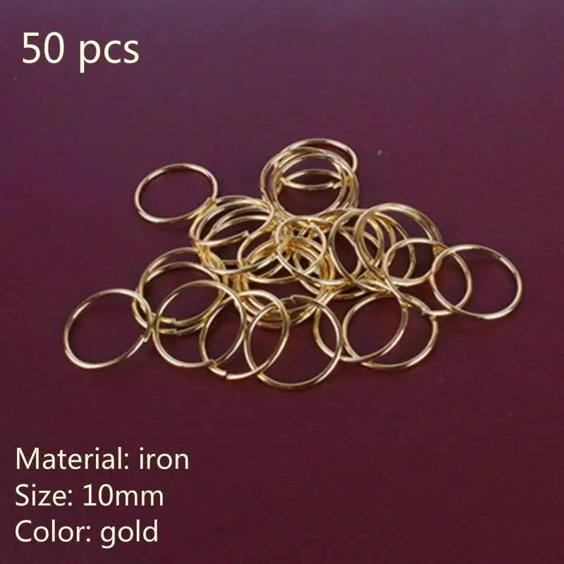50 шт./лот золотистые/серебристые кольца для волос с бусинами дредов кольца-обручи