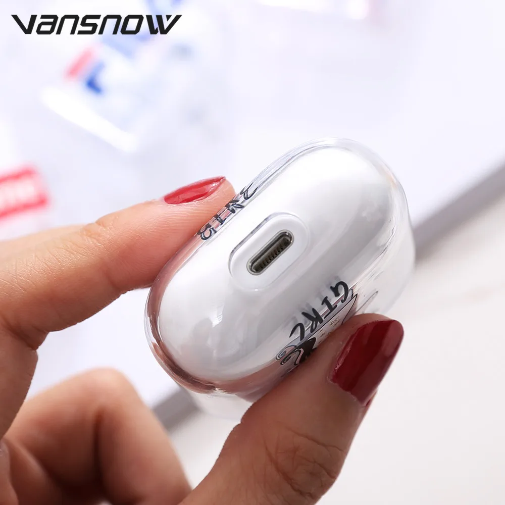 Для AirPods чехол из прозрачного силикона с рисунком Беспроводной Bluetooth зарядным устройством чехол s для Airpods 2/1 Air стручки чехол Крышка