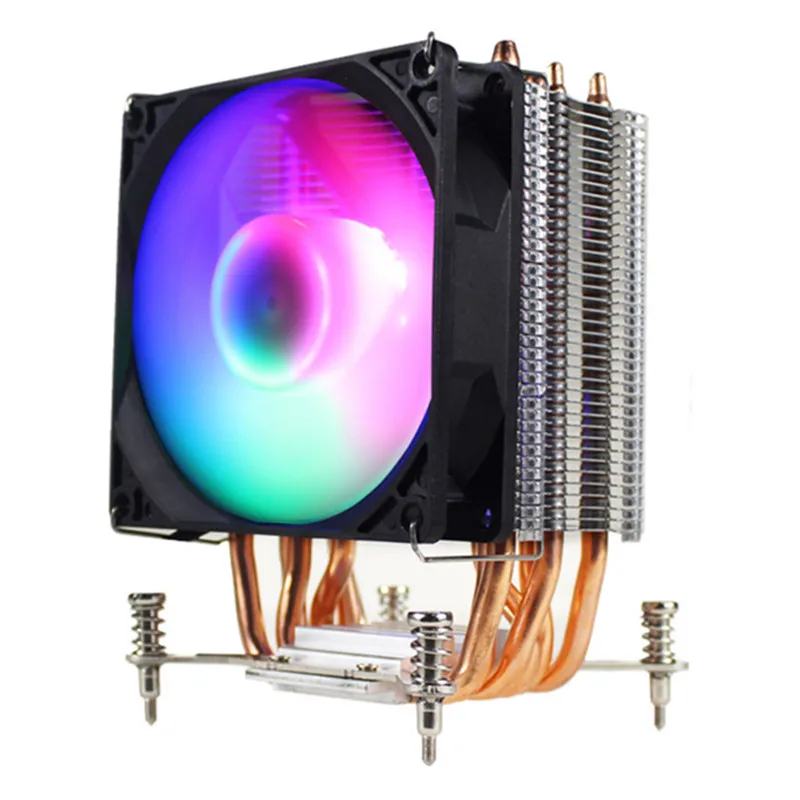 Кулер для процессора со светодиодной подсветкой RGB 3/4 контакта 6 тепловая трубка 12