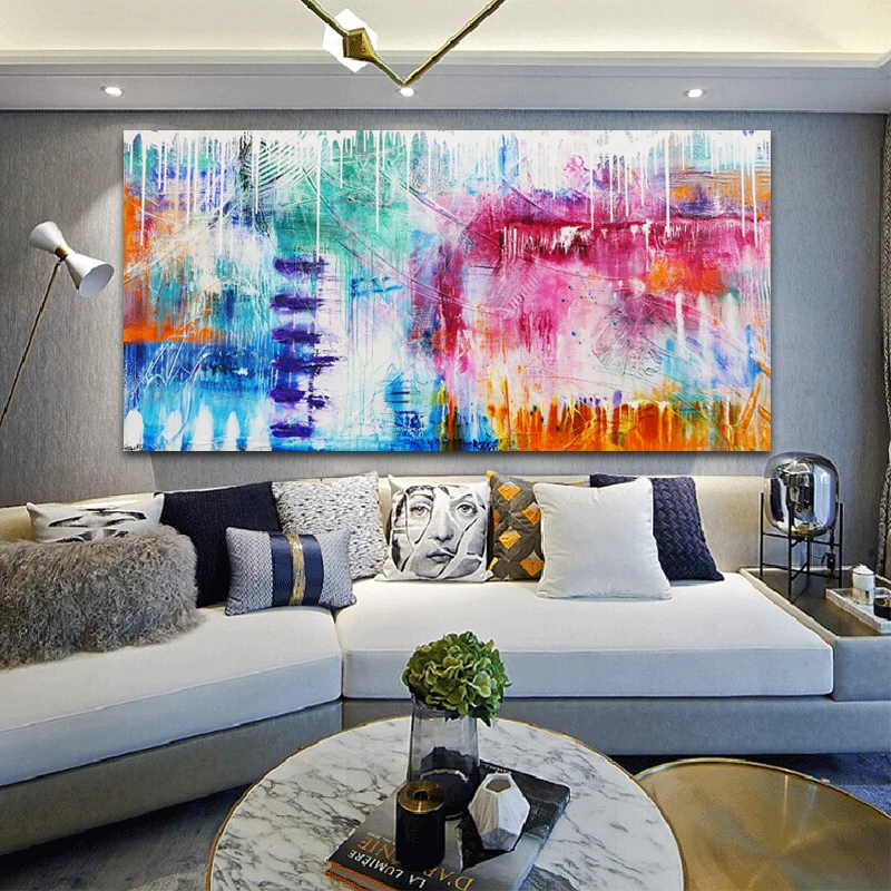 

Colorful Poster Print Abstract Art Big Size Canvas Painting for Living Room Home Decor Modern Decoration Art Drop shipping