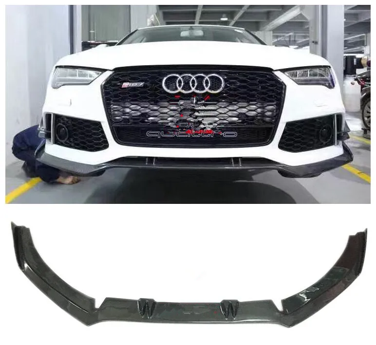 

Carbon Fiber Car Bumper Front Lip Diffuser Cover Protector Fits For Audi A7 RS7 2012-2018