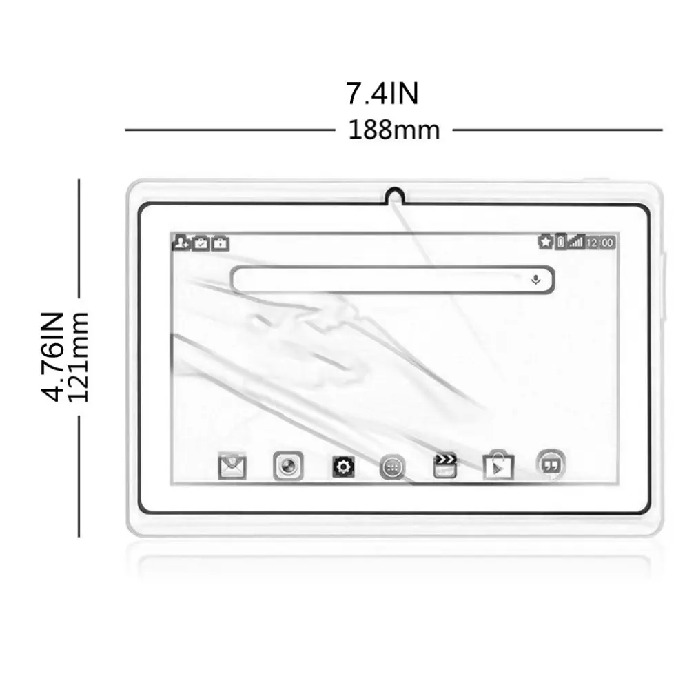 

Portable Size Tablet 7 inch Tablet for Allwinner A33 Tablet PC 512MB+ 4GB for Android 4.4 Quad Core Q88 Kids PAD