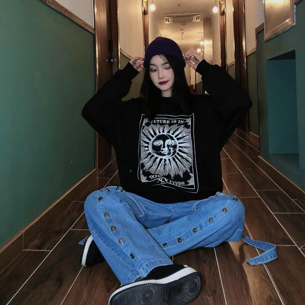 Уличные джинсы в стиле хип-хоп Новинка осени 2019 пряжка с разрезом Пряжка для