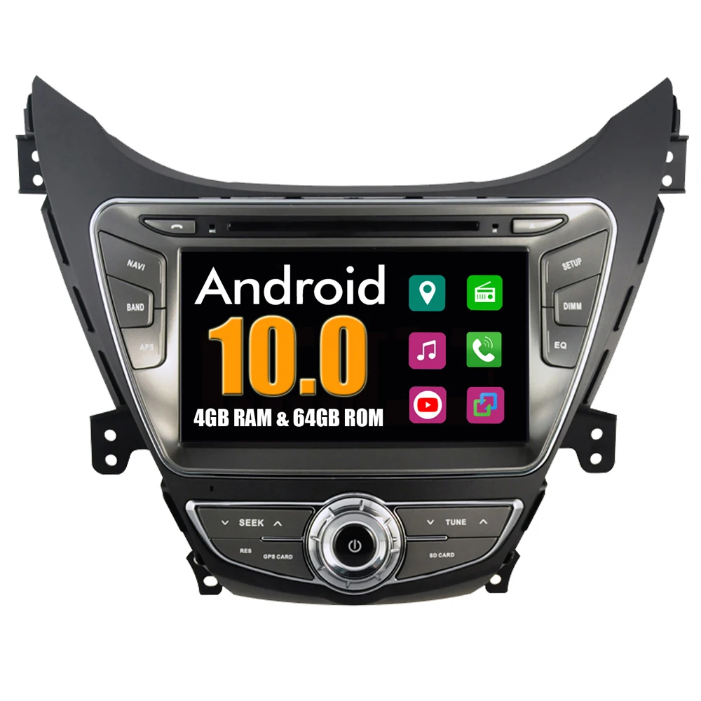 Автомагнитола RoverOne для Hyundai Elantra Avante I35 2010-2013 Android 10 автомобильный мультимедийный