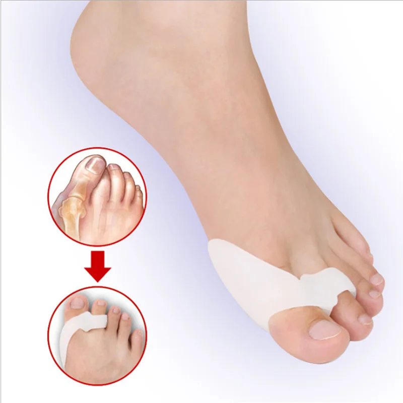 

4PCS Silicone Gel Thumb Corrector Bunion Little Toe Protector Separator Hallux Valgus Finger Straightener Foot Care Relief Pads