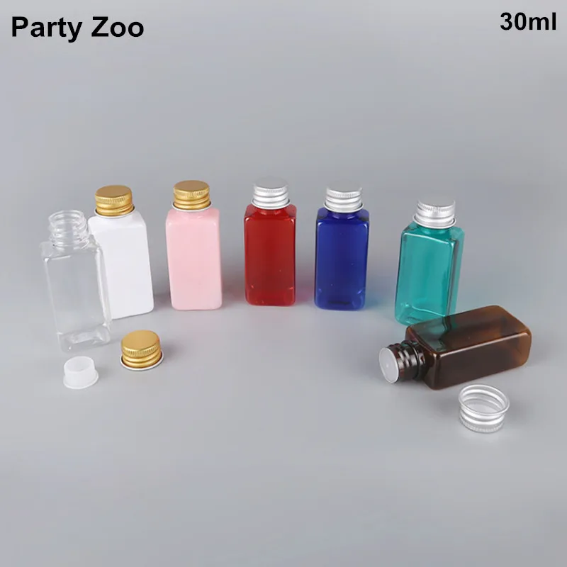 500X30 мл мини ПЭТ пустая Квадратная бутылка для косметической упаковки