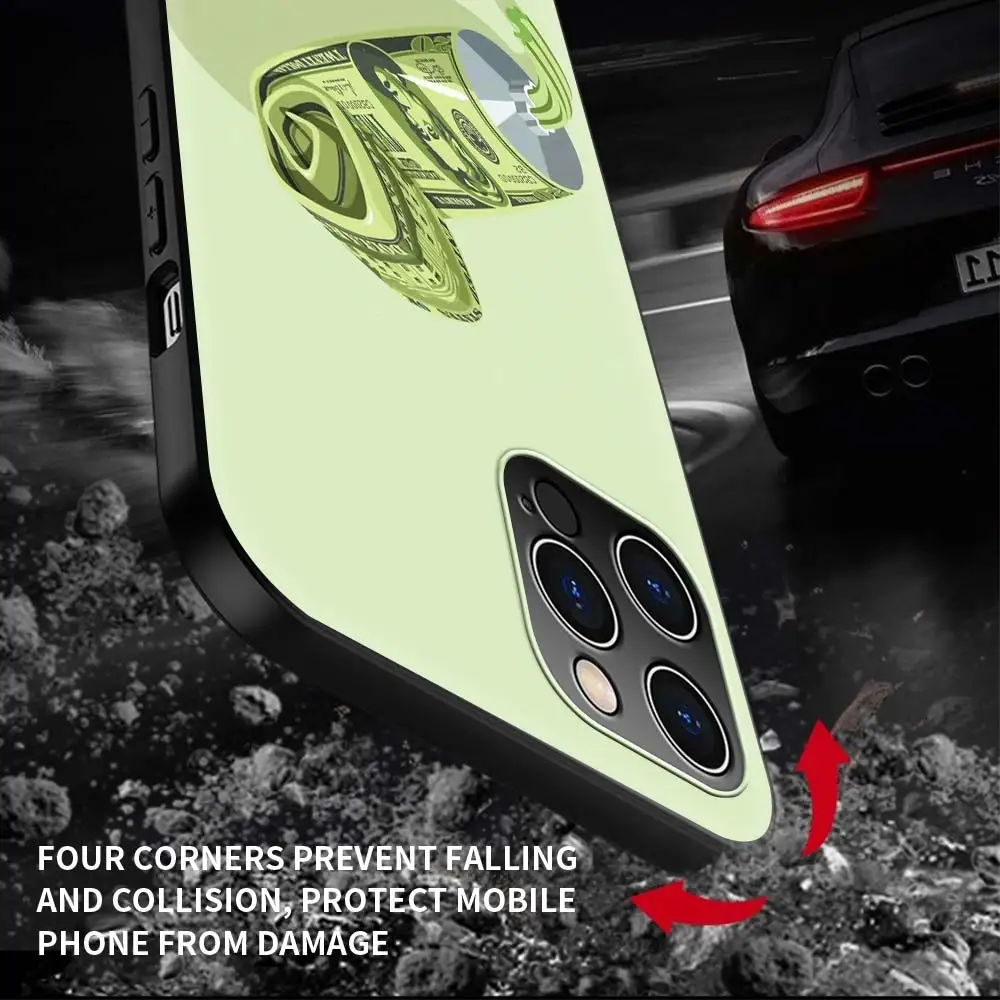 

Phone Case For iPhone 11 12 Pro Max Shell For iphone 12 11 Pro 7 8 Plus SE 2020 X XR XS Cover MAKE MONEY Not Friends Kash Afro