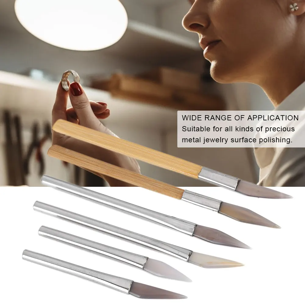 Набор полировальных ножей с бамбуковой железной ручкой 6 шт. | Украшения и
