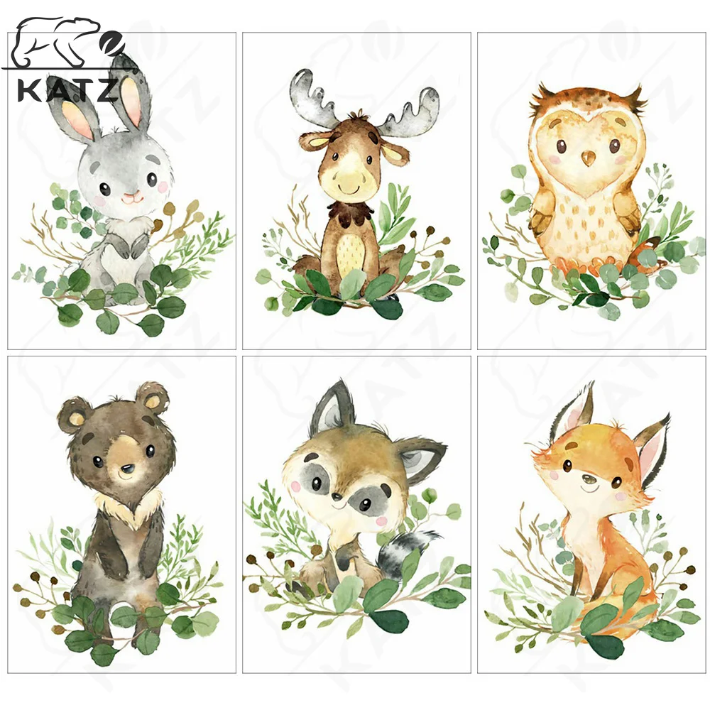

Diy Diamond Painting Fox Rabbit Cute Children Home Decoration Mosaic Cartoon Animal Embroidery Handmade Diamond Art Gift