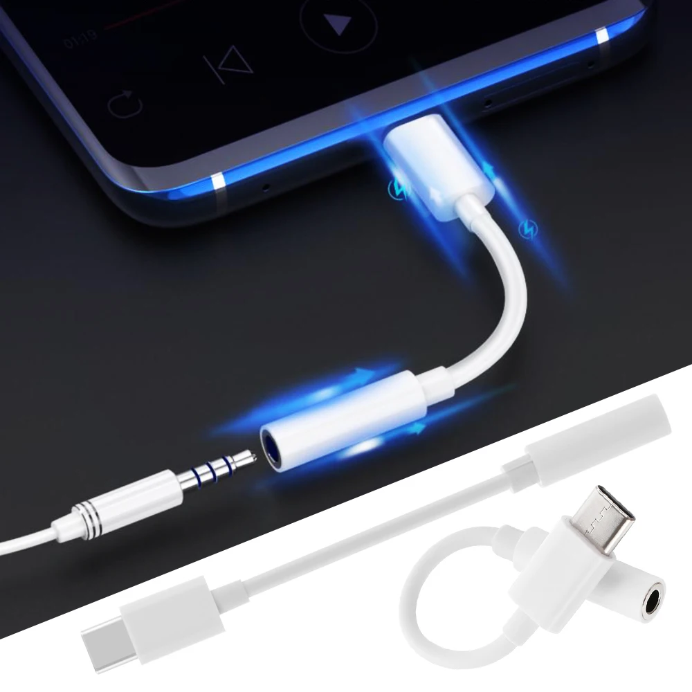 Аудиокабель-адаптер с разъемом USB Type-C на 3 5 мм для наушников конвертер Xiaomi Mi 8 SE Mi6
