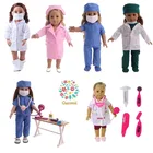 Подходит для 17 дюймов 43 см Новорожденные Новые Детские кукольные туфли аксессуары красный белый синий одежда доктора и медсестры для ребенка подарок на день рождения