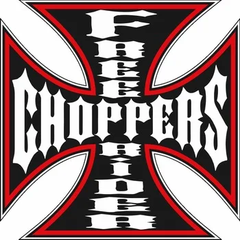 Наклейка на мотоцикл КРЕСТ FREE RIDER CHOPPERS чёрный |