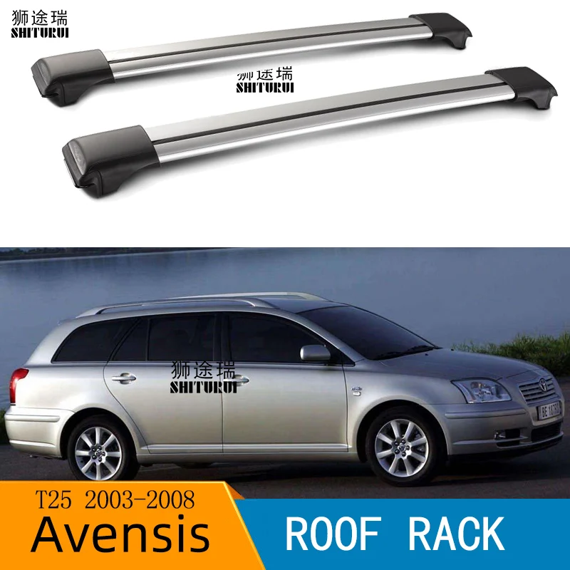 2 шт. рейки на крышу для Toyota avensis T25 2003 2008 боковые из алюминиевого сплава поперечные