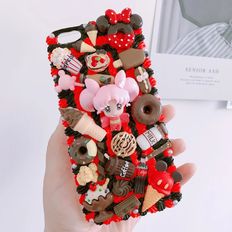 Для Samsung note 8/9/10plus DIY чехол 3D Сейлор Мун для телефона Galaxy s8/s9/s10 + s6/s7edge ручной работы