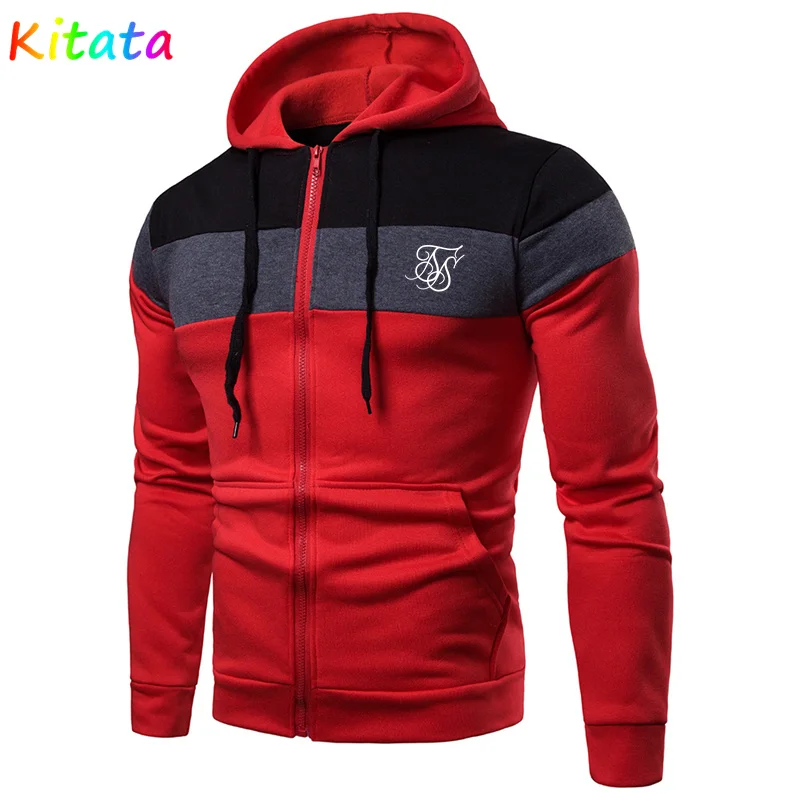 

SikSilk 2021 Latest Spring Autumn Casual Sports Hooded Men's Sweater Hoodie Men's Long-Sleeved Jacket Track Field Sportswear+1